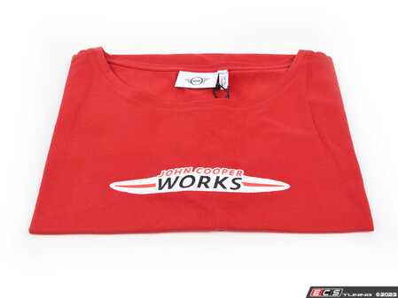 ES#3442659 - 80142454495 - MINI JCW Women's Logo T Shirt Logo Chili Red - XL - Show your JCW style with this shirt - Genuine MINI - MINI