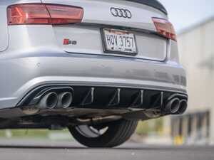 ES#4698696 - 049299LA01-01 - Audi C7.5 S6 Rear Diffuser - Gloss Black - Add some aggressive styling to your C7.5 S6! - ECS - Audi