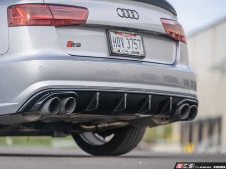 ES#4698696 - 049299LA01-01 - Audi C7.5 S6 Rear Diffuser - Gloss Black - Add some aggressive styling to your C7.5 S6! - ECS - Audi