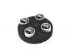ES#2132939 - ZAW071215 - Audi Rings Valve Stem Caps - Carbon Fiber - Set Of Four - Carbon Fiber/Silver aluminum valve stem caps featuring the Audi Rings logo - Genuine Volkswagen Audi - Audi
