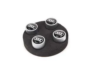 Audi Rings Valve Stem Caps - Carbon Fiber - Set Of Four