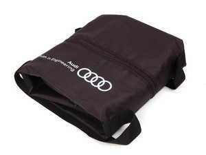 ES#1598002 - 8K0071156 - Roof Rack Base Storage Duffle - (NO LONGER AVAILABLE) - Black storage bag with "Audi, Truth in Engineering" logo in silver - Audi Zubehor - 
