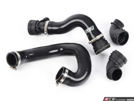 ES#4707593 - 008640LA02 - N54 Performance Silicone Radiator Hose Kit - With OE Connectors - Upper and lower radiator silicone coolant hose kit to upgrade from your stock rubber hoses. Includes stainless steel hose clamps and pre-installed factory style connectors. - ECS - BMW