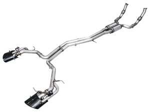 ES#4716313 - 3025-33776 - AWE SwitchPath Exhaust - Audi C8 RS 6/RS 7 - Diamond Black RS-Style Tips - Comprised of 3-inch U.S.-sourced T304L stainless steel featuring a bespoke, straight-through center resonator featuring AWEs proprietary drone-canceling 180 Technology, tuned specifically for the 4.0TT. - AWE - Audi