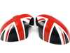ES#4430600 - 51160415113 - Union Jack Mirror Cap Covers - Set - Attaches to the front of the side mirror housing over the stock mirror cap, peel and stick - ECS - MINI
