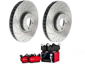 ES#4731963 - 0004209003KT3 - Front Brake Service Kit - Featuring ECS V5 Rotors and Brembo Ceramic Pads. - Brembo - Mercedes Benz