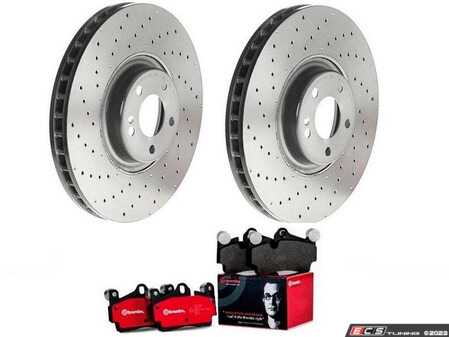 ES#4731963 - 0004209003KT3 - Front Brake Service Kit - Featuring ECS V5 Rotors and Brembo Ceramic Pads. - Brembo - Mercedes Benz