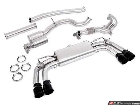 ES#4731981 - UH080-BLK-EXA - Unitronic 8V/8V.2 S3 Turbo-Back Exhaust System - Black Tips - Featuring a GESi 5" UHO+ catalytic converter which flows into 3-inch T304 Stainless Steel mandrel bent tubing Cat-Back. - Unitronic - Audi