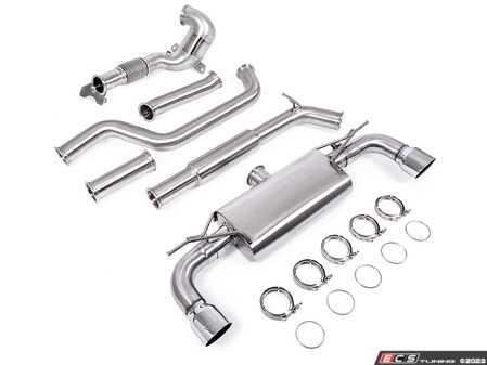 ES#4731985 - UH081-EXA - Unitronic MK7/MK7.5 GTI Turbo-Back Exhaust System - Chrome Tips - Featuring a GESi 5" UHO+ catalytic converter which flows into 3-inch T304 Stainless Steel mandrel bent tubing Cat-Back. - Unitronic - Volkswagen
