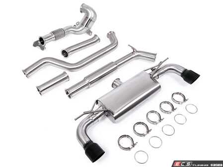 ES#4731986 - UH081-BLK-EXA - Unitronic MK7/MK7.5 GTI Turbo-Back Exhaust System - Black Tips - Featuring a GESi 5" UHO+ catalytic converter which flows into 3-inch T304 Stainless Steel mandrel bent tubing Cat-Back. - Unitronic - Volkswagen