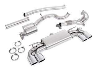 ES#4732018 - UH082-OC-EXA - Unitronic Performance Turbo-Back For MK7/MK7.5 Golf R - Oval Chrome Tips - Featuring a GESi 5" UHO+ catalytic converter which flows into 3-inch T304 Stainless Steel mandrel bent tubing Cat-Back. - Unitronic - Volkswagen