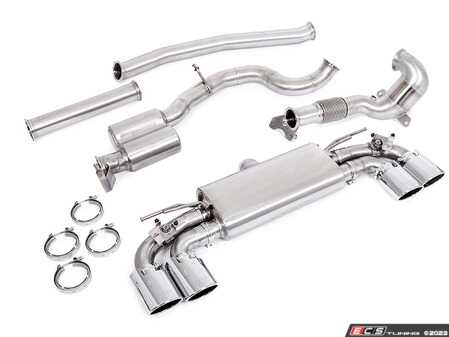 ES#4732018 - UH082-OC-EXA - Unitronic Performance Turbo-Back For MK7/MK7.5 Golf R - Oval Chrome Tips - Featuring a GESi 5" UHO+ catalytic converter which flows into 3-inch T304 Stainless Steel mandrel bent tubing Cat-Back. - Unitronic - Volkswagen