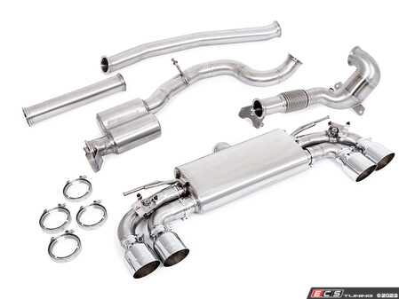 ES#4731989 - UH082-EXA - Unitronic Performance Turbo-Back For MK7/MK7.5 Golf R - Round Chrome Tips - Featuring a GESi 5" UHO+ catalytic converter which flows into 3-inch T304 Stainless Steel mandrel bent tubing Cat-Back. - Unitronic - Volkswagen