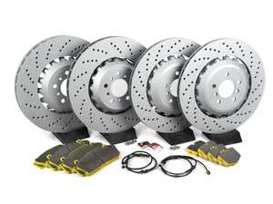 ES#3509323 - F10PERFRPSKT2 - Performance Front And Rear Brake Service Kit - Everything you need to service your brakes in one kit. Includes front and rear Zimmermann rotors, and features Pagid Racing Yellow pads - ideal for the track and very streetable. - Assembled By ECS - BMW