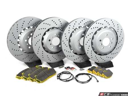 ES#3509323 - F10PERFRPSKT2 - Performance Front And Rear Brake Service Kit - Everything you need to service your brakes in one kit. Includes front and rear Zimmermann rotors, and features Pagid Racing Yellow pads - ideal for the track and very streetable. - Assembled By ECS - BMW