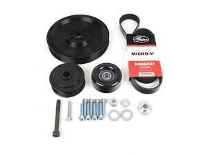 ES#4727629 - JHM-B8RS5Rib - Lightweight 6-Rib Crank Pulley And Alternator Belt Conversion Kit - Added longevity, durability, and robustness - JH Motorsports  - Audi