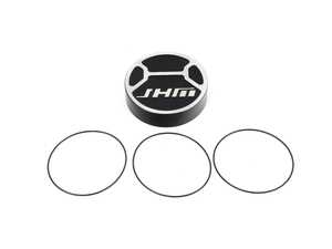 ES#4620209 - 079127025-07L127 - Billet HPFP Fuel Pump Cover - Black Milled - Easily enhance the look of your engine bay with these Billet HPFP Covers - JH Motorsports  - Audi