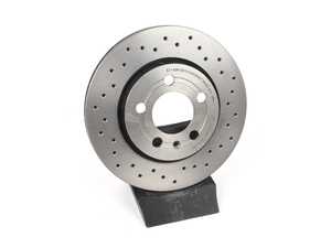 ES#4492810 - 8N0615601 - Cross Drilled UV Coated Brake Rotor - Brembo - Audi Volkswagen