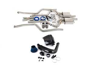 ES#4751574 - 003378TMSEB2KT - E9X N55 Valved Catback Exhaust & Carbon Dual Air Intake System - Lightweight performance exhaust for your N54, featuring a valved muffler and controller to change the sound with the click of a button. The Turner Motorsport carbon intake boasts 18hp and 13ft-lbs tq, and added induction noise. - Enthusiast Bundles - BMW