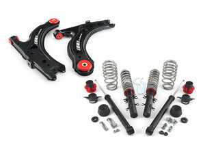 ES#4751408 - 021544ECSEB2KT -  ECS Street Coilover System - With Heavy Duty Installation Kit & Pre-Assembled Front Control Arms With Polyurethane Bushings For Your MK4 - Includes ECS HD strut and shock mounts along with all the necessary installation hardware for a complete suspension package! - Enthusiast Bundles - Volkswagen