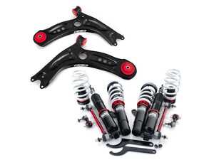 ES#4751548 - 003929LEB2KT -  MK7/MK8/8v Adjustable Damping Coilover System- With Installation Kit - & Pre-Assembled Front Control Arms With Polyurethane Bushings - Features 32 way adjustable damping, variable length, zinc-coated shock bodies and performance sway bar end links. Includes all new mounts, bearings and hardware for a comprehensive suspension package. - Enthusiast Bundles - Audi Volkswagen