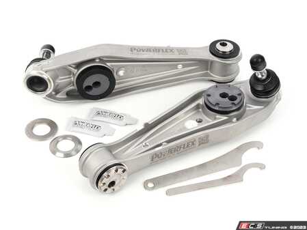 ES#4499479 - PF57K-1002G - Front Lower Track Control Arms - Pair - Allows for +/- 0.4 adjustment in caster angle, and +/- 0.75 of camber adjustment - Powerflex - Porsche
