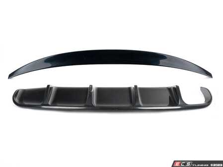 ES#4751220 - 029251ECS01EB2KT - Audi B8 A4 Non S-line Single Exit Rear Diffuser & Trunk Spoiler - Add some aggressive styling to your Audi! - Enthusiast Bundles - Audi