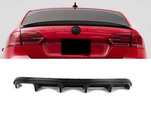 ES#4751507 - 007186LA01EBKT - MK6 Jetta GLI Gloss Black Rear Diffuser & Trunk Spoiler - Add aggressive styling with our In-House Engineered Gloss Black Rear Diffuser and Trunk Spoiler! - Enthusiast Bundles - Volkswagen