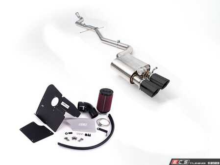 ES#4751113 - 049033ECSEBKT - Audi B8 A4 2.0T Single Exit Non-Resonated Valved Cat Back Exhaust System & Luft-Technik Intake System  - Transform the sound and performance of your vehicle with a cat-back and a Luft-Technik Intake System - Enthusiast Bundles - Audi