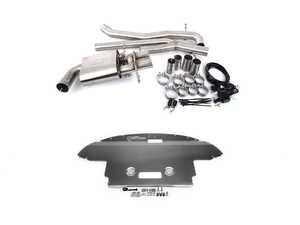 ES#4751086 - 041750LA01EBKT - B5 S4 Valved Cat Back Exhaust & Street Shield Aluminum Skid Plate Kit - Enhance the sound of your vehicle and keep it safe with a Street Shield Aluminum Skid Plate Kit - Enthusiast Bundles - Audi
