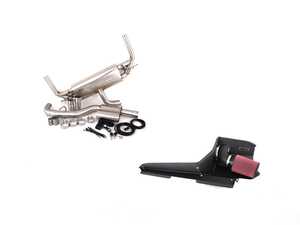 ES#4751094 - 015517LAEBKT - 8v A3 Quattro Valved Catback Exhaust System & Luft-Technik Intake System - With Aluminum Heat Shield  - Enhance the sound and performance of your A3 with our ECS Tuning Valved Catback and a FREE Luft-Technik Intake System - Enthusiast Bundles - Audi