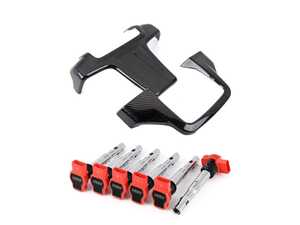 ES#4733052 - 015339ecs01dbKT -  Carbon Fiber Engine Cover Kit - Audi 3.0T - With Set Of ECS Performance Ignition Coils - Add a touch of carbon fiber to your stock engine cover! - Doorbusters - Audi