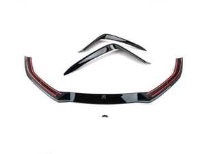 ES#4751474 - 011998LA01EBKT - Audi B9 A5 S-Line/S5 Front Lip - Gloss Black & Grille Accent Set - Gloss Black - Upgrade your exterior styling! - Enthusiast Bundles - Audi