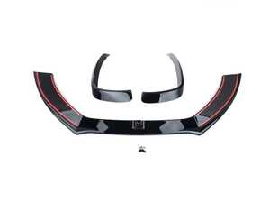 ES#4751423 - 016447LA01EBKT - Audi C7 S6 / A6 S-Line Front Lip Spoiler - Gloss Black & Front Bumper Grille Accent Set - Gloss Black - ECS in-house engineered to upgrade your exterior styling - Enthusiast Bundles - Audi