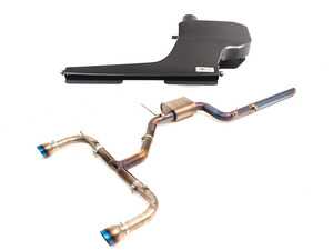 ES#4733174 - 011951la04dbKT - 1 - LEAVE SD - ECS "Ti.22" MK7 GTI 3.0" Titanium Catback Exhaust System - With Luft-Technik Intake System - With Enclosed Lid - Enhance the sound and performance of your vehicle with an ECS Titanium Catback and a Luft-Technik Intake System - With Enclosed Lid - Doorbusters - Volkswagen