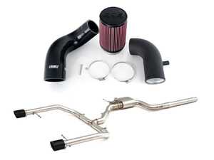 ES#4750993 - 029210ECSEBKT - MK7 Jetta GLI 3.0" Valved Catback Exhaust System & Luft-Technik Intake System - Without Heat Shield - Includes valved exhaust system with black chrome tips and intake system! - Enthusiast Bundles - Volkswagen