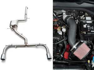 ES#4750987 - 014757LA01EBKT - MK8 GTI 3.0" Valved Catback Exhaust System & Luft-Technik Intake System - Without Heatshield - Improve the sound and performance of your vehicle with an ECS Catback System & Luft-Technik Intake System - Without Heatshield - Enthusiast Bundles - Volkswagen