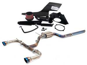 ES#4750986 - 014757LA02EBKT - ECS "Ti.22" MK8 GTI 3.0" Valved Titanium Catback Exhaust System & "Kohlefaser Luft-Technik" Intake System - Improve the sound and performance of your vehicle with an ECS Titanium Catback and the "Kohlefaser Luft-Technik" Intake System - Enthusiast Bundles - Volkswagen