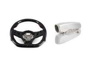 ES#4732921 - 000235LA02KT - 1 - LEAVE SD - GTI Forged Carbon Fiber Steering Wheel - Perforated Leather with Red Stitching - With FREE Master LED Interior Lighting Conversion Kit & MK7 Billet Aluminum Parking Brake Handle - Clear Anodized - Forged carbon fiber with perforated leather grips and red stitching make for a beautiful and functional replacement wheel! - Doorbusters - Volkswagen