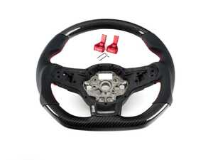 ES#4751818 - 000232LA01EBKT - GLI Carbon Fiber Steering Wheel - Perforated Leather With Red Stitching - MK7 Jetta (Without Sunroof) - Master LED Interior Lighting Kit & 	
Billet Seat Release Handle Kit - Red Anodized - Pair - 2x2 twill carbon fiber weave with perforated leather grips and red stitching make for a beautiful and functional replacement wheel! - Enthusiast Bundles - Volkswagen