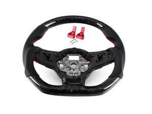 ES#4751646 - 000235LA02EB2KT - GLI Forged Carbon Fiber Steering Wheel - Perforated Leather with Red Stitching - MK7 Jetta (Without Sunroof) - Master LED Interior Lighting Kit & 	
Billet Seat Release Handle Kit - Red Anodized - Pair - Forged carbon fiber with perforated leather grips and red stitching make for a beautiful and functional replacement wheel! - Enthusiast Bundles - Volkswagen