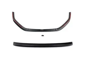 MK6 Jetta GLI (2016 - 2018) Textured Black Front Lip Spoiler & Gloss Black Trunk Spoiler 