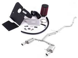ES#4751097 - 003353ECSEBKT - Audi B8 A4 2.0T Dual Exit Non Resonated Valved Cat Back Exhaust System & Luft-Technik Intake System  - Transform the sound and performance of your vehicle with a cat-back and a Luft-Technik Intake System - Enthusiast Bundles - Audi