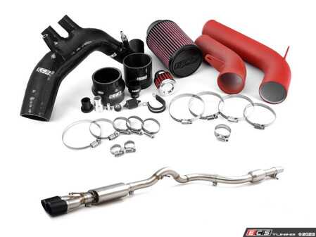 ES#4751045 - 013940LA02EBKT -  MK4 Golf/GTI Performance Catback Exhaust System & Luft-Technik Intake System - In-house engineered for VW MK4 enthusiasts! Featuring T304 SS Tig-welded 2.5" tubing, a center resonator and a straight-through perforated core muffler - Enthusiast Bundles - Volkswagen