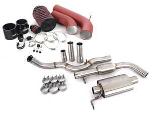 ES#4751032 - 013940LA05EBKT -  MK4 Jetta GLI 1.8T Performance Catback Exhaust System & Luft-Technik Intake System - In-house engineered for VW MK4 enthusiasts! Featuring T304 SS Tig-welded 2.5" tubing, a center resonator and a straight-through perforated core muffler - Enthusiast Bundles - Volkswagen