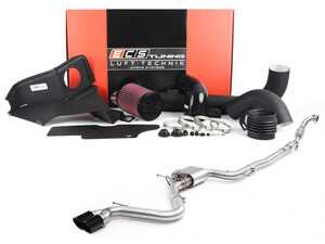 ES#4751031 - 006555ECS01EBKT - MK5 GTI 3.0" Exhaust Catback System & Luft-Technik Intake System - With Aluminum Heat Shield and Wrinkle Black Aluminum Tubes - In-house engineered for the MK5 GTI enthusiast! Features T304 SS Tig-welded 2.5" tubing and a valved muffler for audible obedience or wide open for glorious exhaust notes! - Enthusiast Bundles - Volkswagen