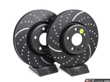 ES#4213639 - GD2025 - Front Slotted & Dimpled Brake Rotors -Pair wrong size rotors for US market  - Upgrade to a EBC GD slotted / dimpled rotor for improved braking - EBC - Audi