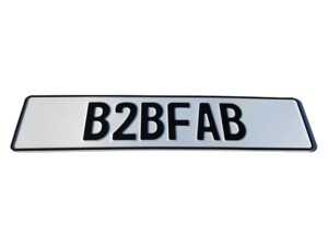 ES#4733703 - B2BFABEPWB - B2BFAB European License Plate - White/Black - The perfect addition to the front or rear of any car to add a euro touch. - B2BFAB - Audi Volkswagen