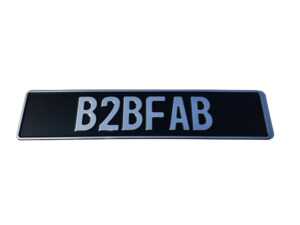 ES#4733701 - B2BFABEPBS - B2BFAB European License Plate - Black/Silver - The perfect addition to the front or rear of any car to add a euro touch. - B2BFAB - Audi Volkswagen