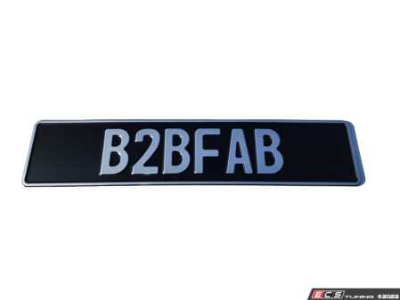 ES#4733701 - B2BFABEPBS - B2BFAB European License Plate - Black/Silver - The perfect addition to the front or rear of any car to add a euro touch. - B2BFAB - Audi Volkswagen